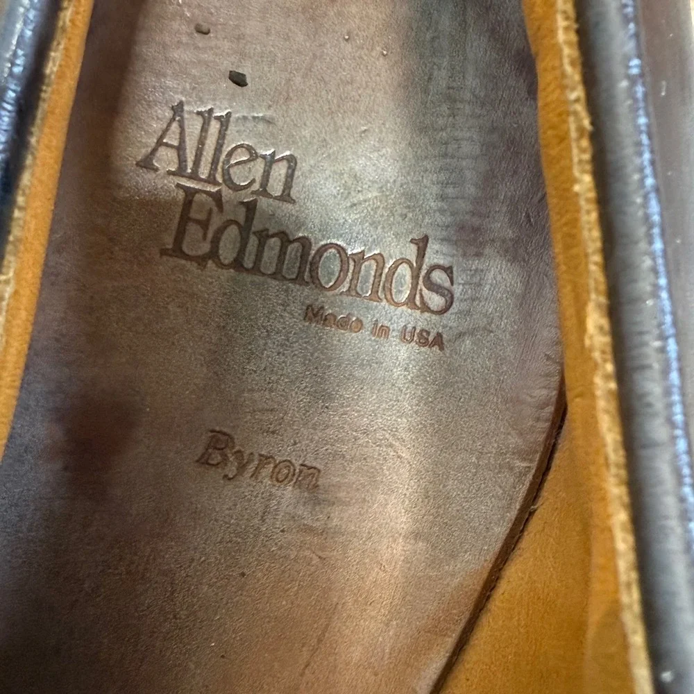 Allen Edmonds Byron Oxford Mens 10.5 C Brown Cap Toe Brogue 14380